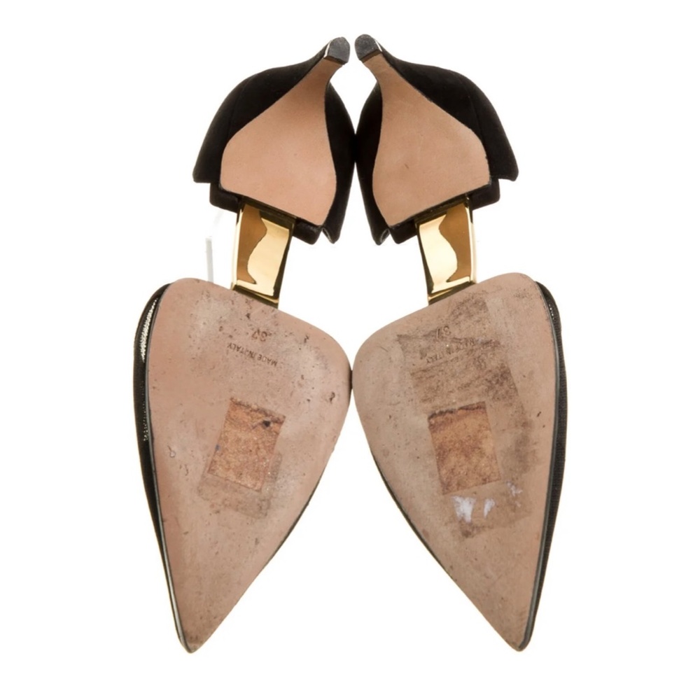 CHRISTIAN DIOR Leather Crystal Embellishments D'Orsay Pumps - Picture 5 of 5